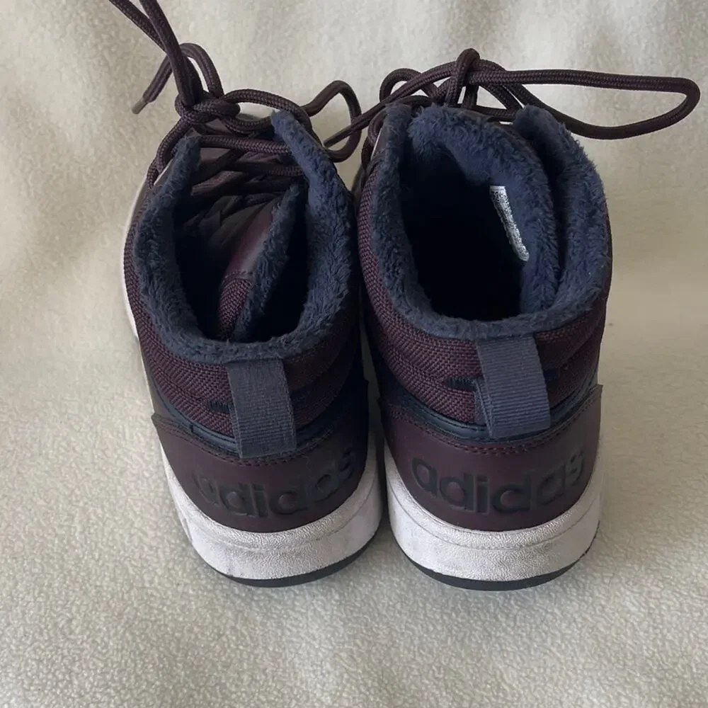 Adidas Men's Burgundy High-Top Sneakers